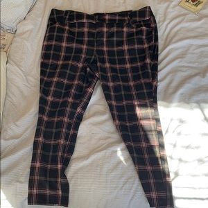 Torrid Plaid Knit Ankle Skinny Pants